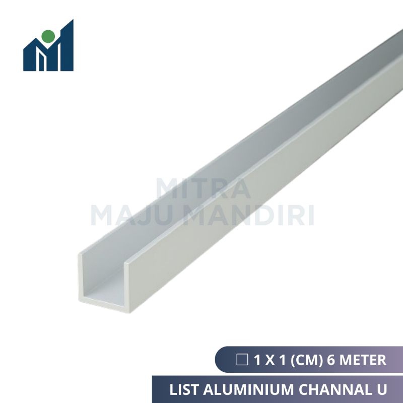 List Aluminium U Tali Air 1 cm Panjang 6 Meter