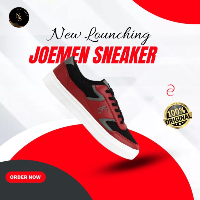 Sepatu Sneaker Fashion Casual Kasual Pria Cowok Wanita Cewek Kekinian JOEMEN J 71 Original 100%