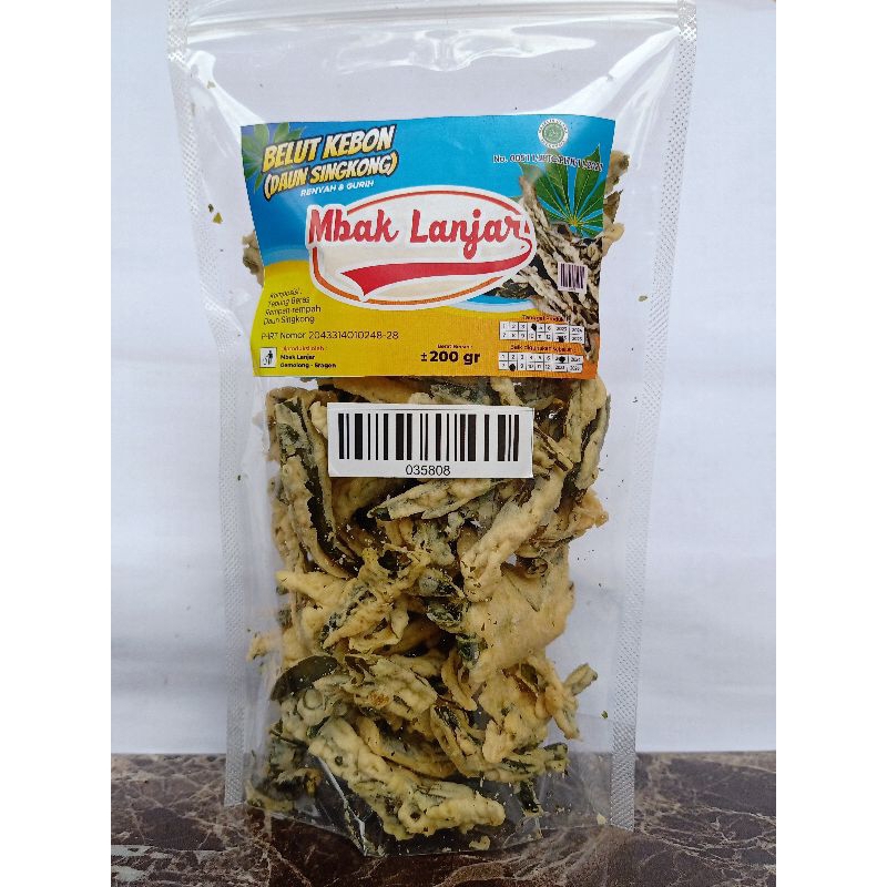 

Belut kebon daun singkong Mbak Lanjar gurih renyah 200gram