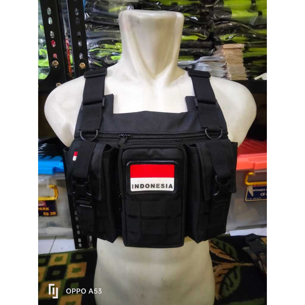 TAS DADA LORENG MALVINAS/AU/KOPASSUS/HITAM/HIJAU ARMY