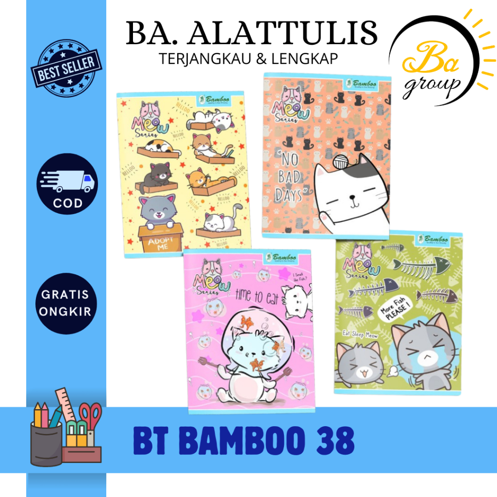 

Bamboo Buku Tulis Kwarto 38 - BA.ALATTULIS