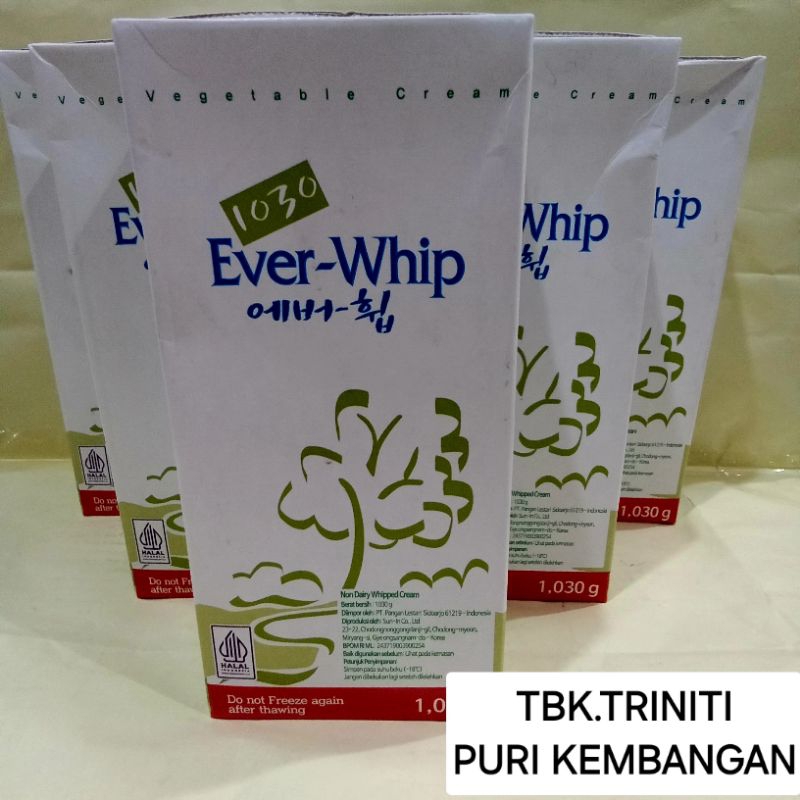 

WHIPPING CREAM EVERWHIP 1030 SUGAR FREE (NON DAIRY)