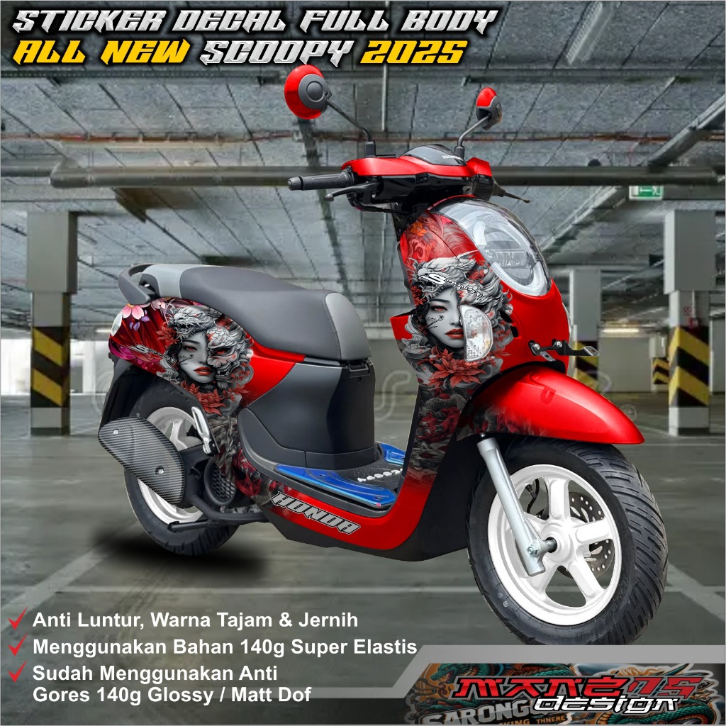 Decal Scoopy Full Body 2025 Stiker Scoopy Lagi Viral 2025 Decal Scoopy Full Body 2025 Striping Scoop