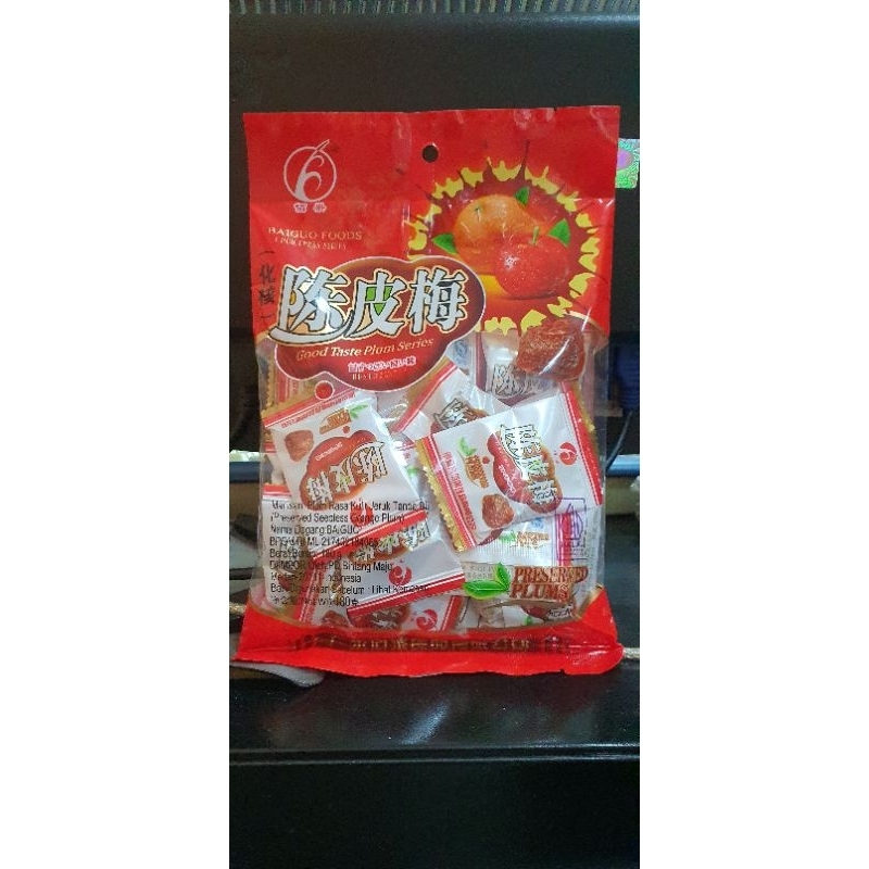 

Bai Guo Foods Manisan Plum Rasa Kulit Jeruk Tanpa Biji 180gr