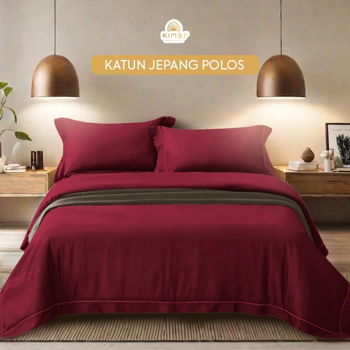 Sprei Set Katun Jepang Polos Warna Import Premium / Sprei Katun Jepang Premium / Sprei Set Katun