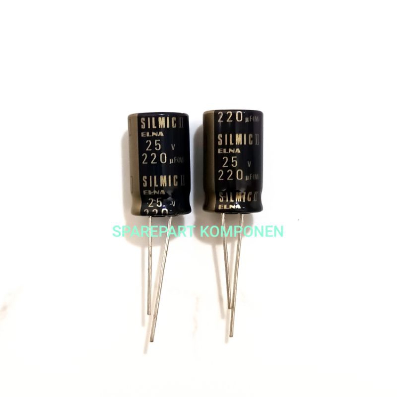 CAPASITOR ELCO 220 25V ELNA SILMIC II elco 220uf 25v elna silmic II