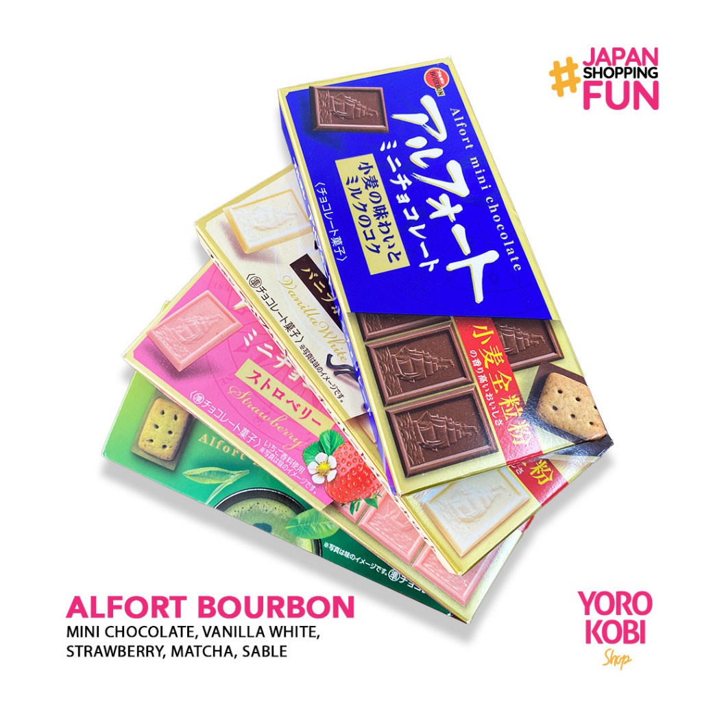 

Alfort Bourbon Mini Chocolate 5 varian rasa - Original Jepang