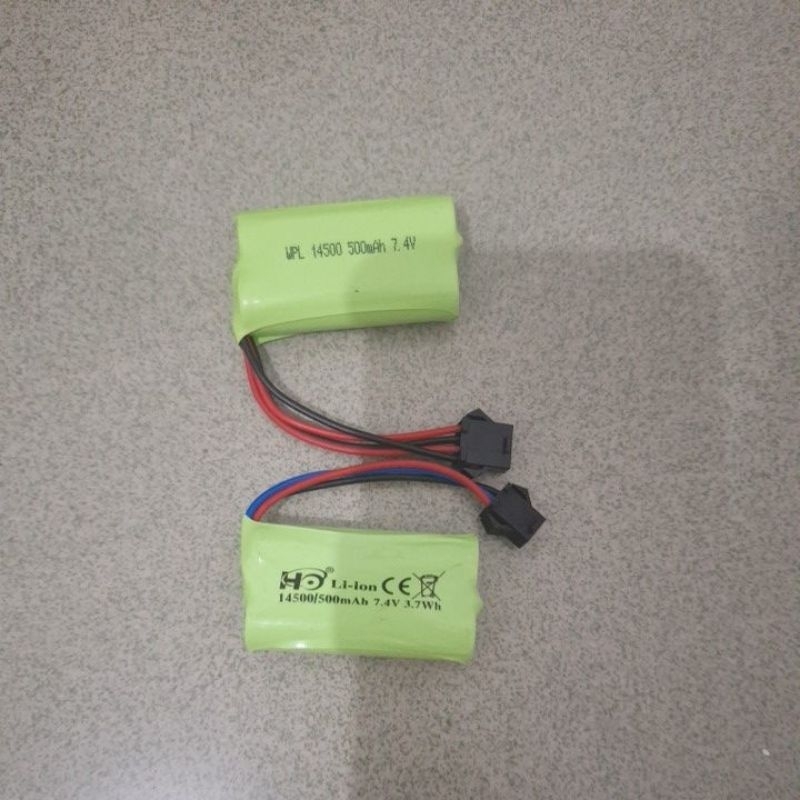 2 Baterai li ion RC MN dan WPL 2s 500mah