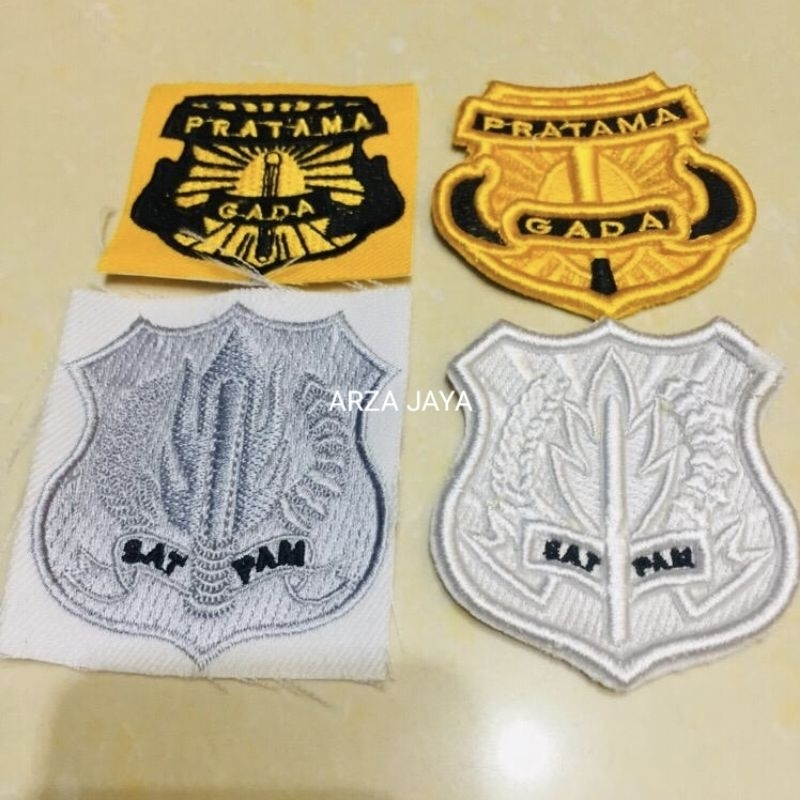 Atribut Satpam Bordir Timbul/Bet Gada Pratama/Bet kewenangan/Bet Gada Kewenangan Timbul