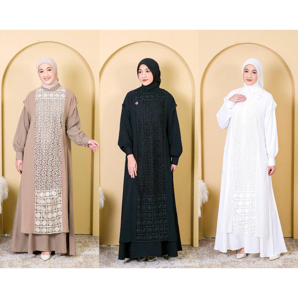 Nadhifa Dress by Ninos / Gamis Ninos Terbaru / Gamis Ninos Mewah / Dress dari Ninos Premium
