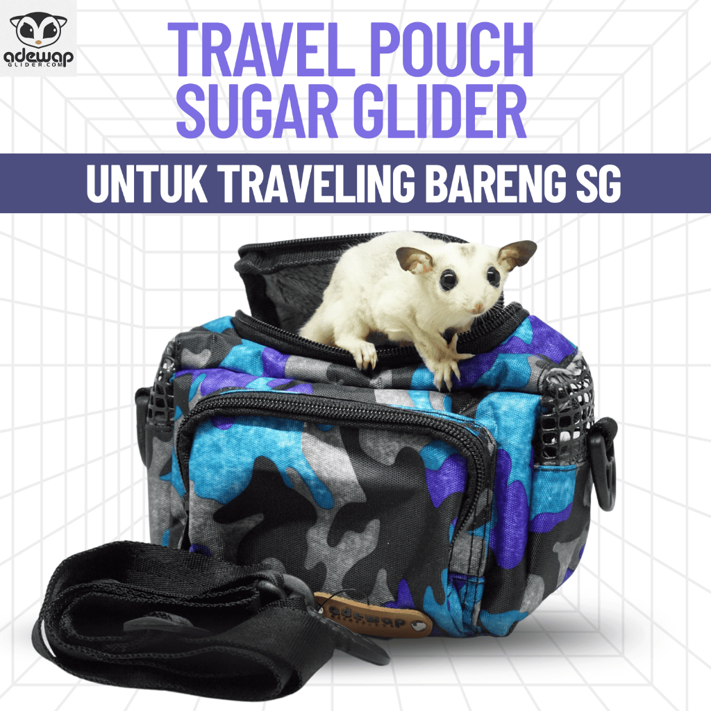 ADEWAP GLIDER Travel Pouch Model Youmi Tas Selempang Sugar Glider