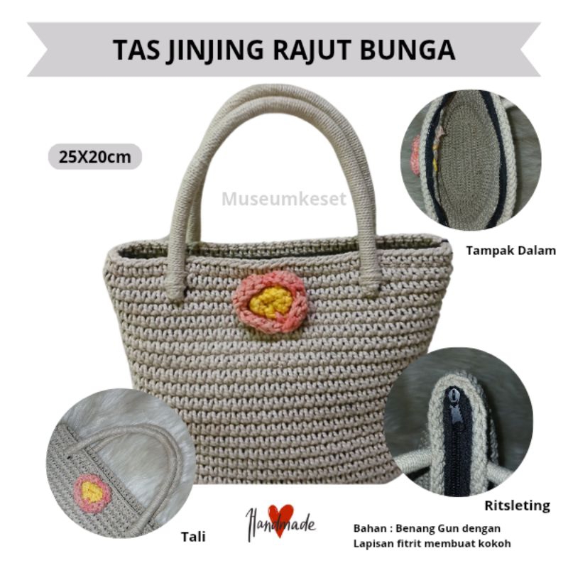 Tas Jinjing Motif Bunga