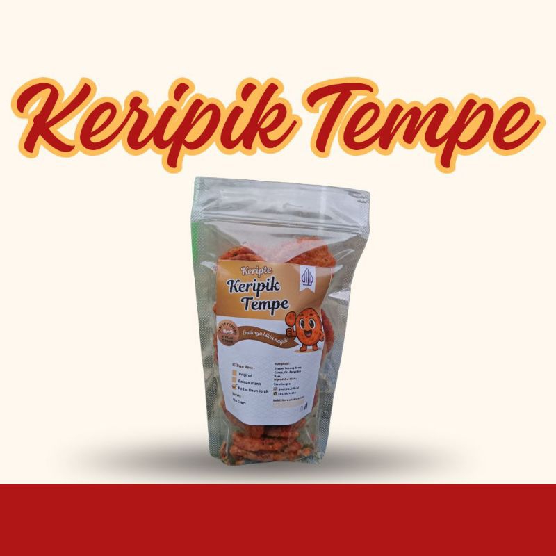 

Keripik Tempe Pedas Daun Jeruk ukuran 150gram