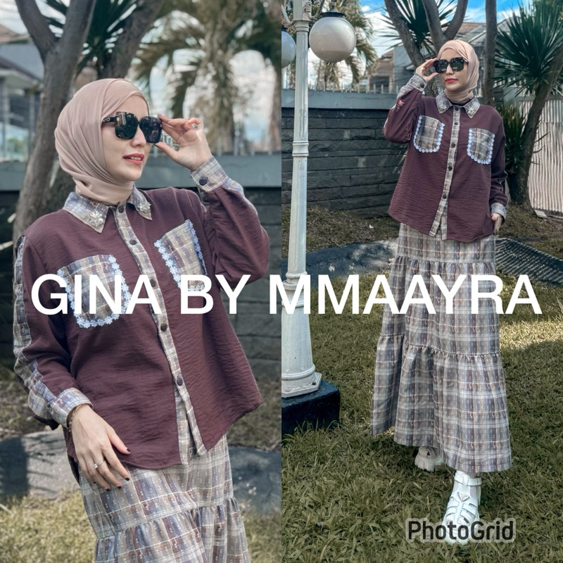 GINA SET BY MMAAYRA Oneset Atasan dan rok terbaru