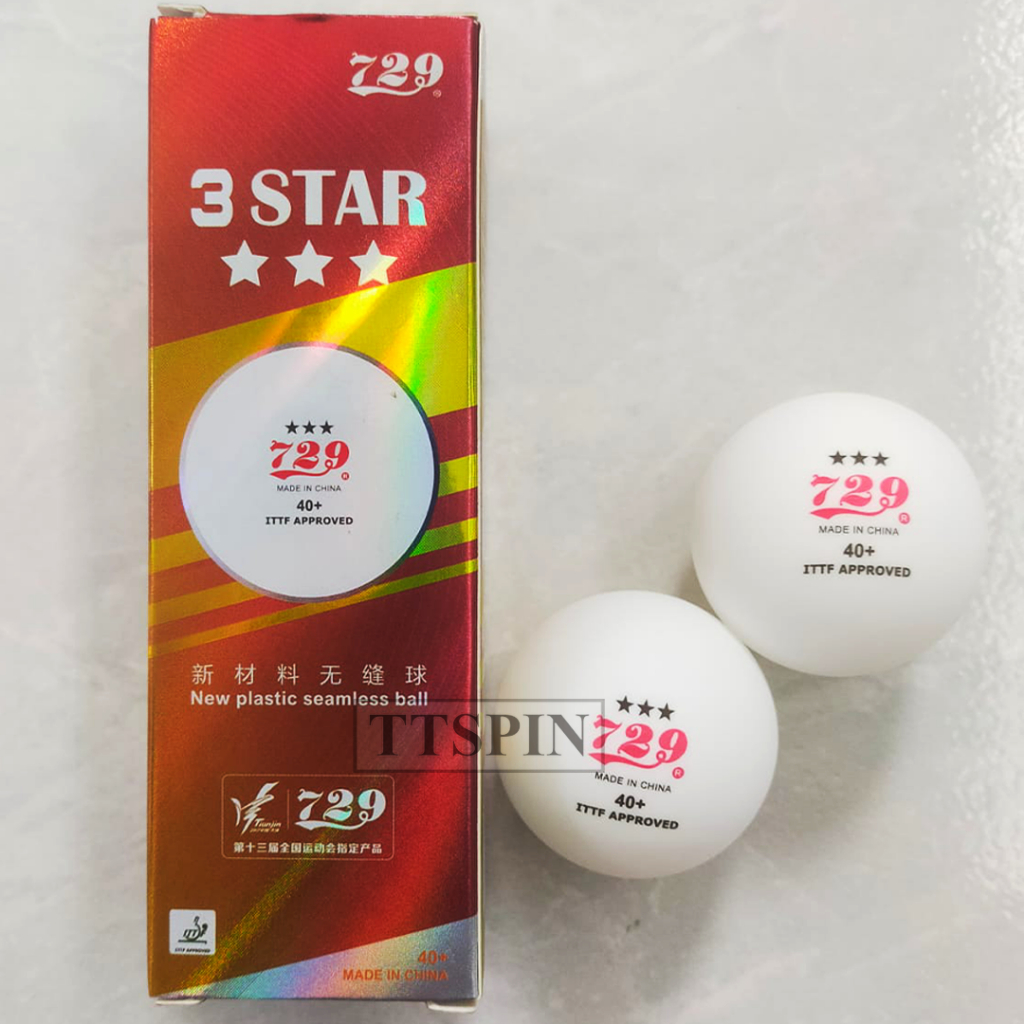 Bola Pingpong 729 Seamless Original 3 Star - Bola Pingpong Tenis Meja 729 Bintang 3 Tanpa Sambungan 