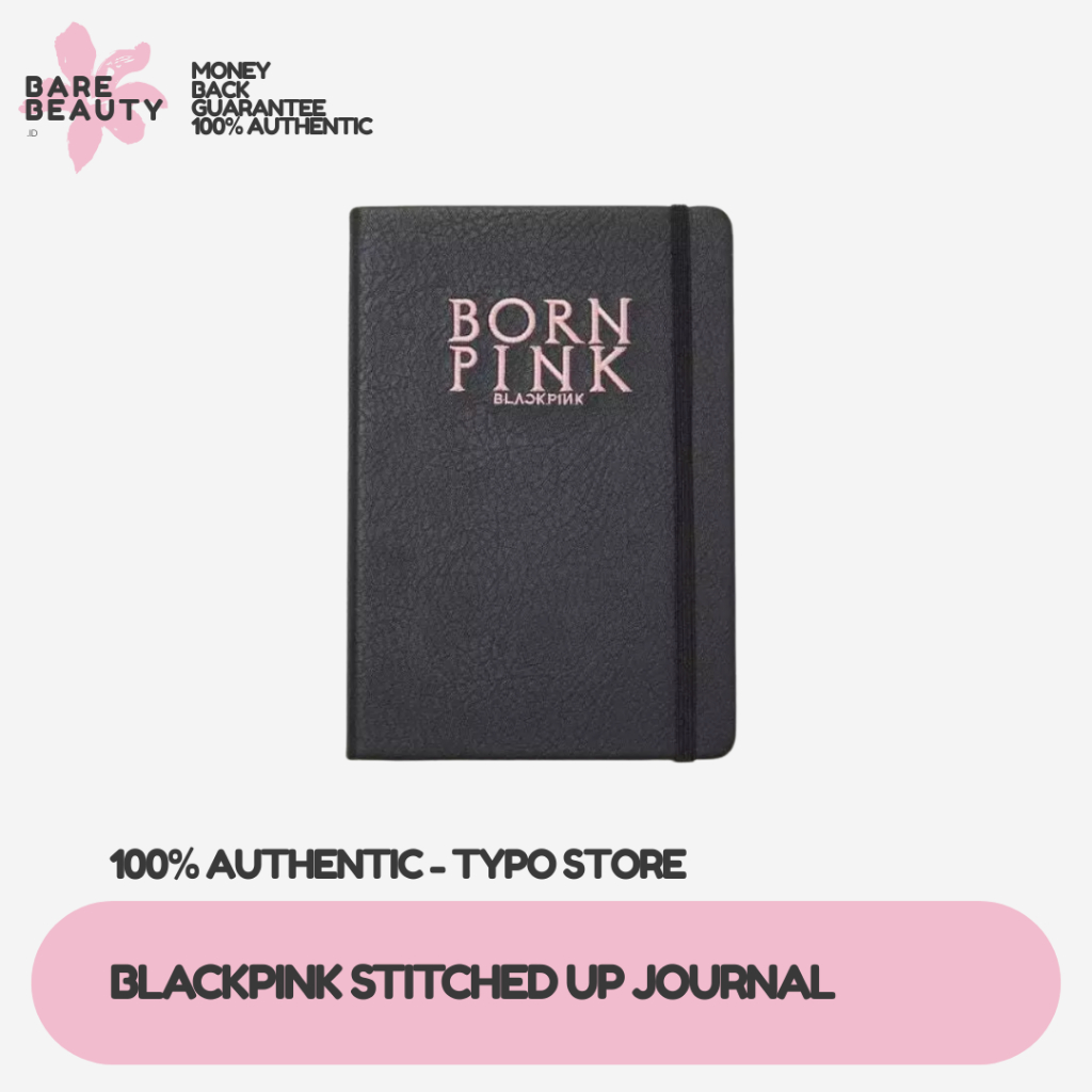 

TYPO BLACK PINK Buffalo A5 Lines Journal // buku tulis kulit KPOP merch official collab cotton on born pink