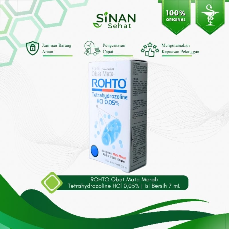 Apotek Sinan Sehat | Rohto Tetes Mata Steril 7 mL untuk Mata Merah/Mata Iritasi