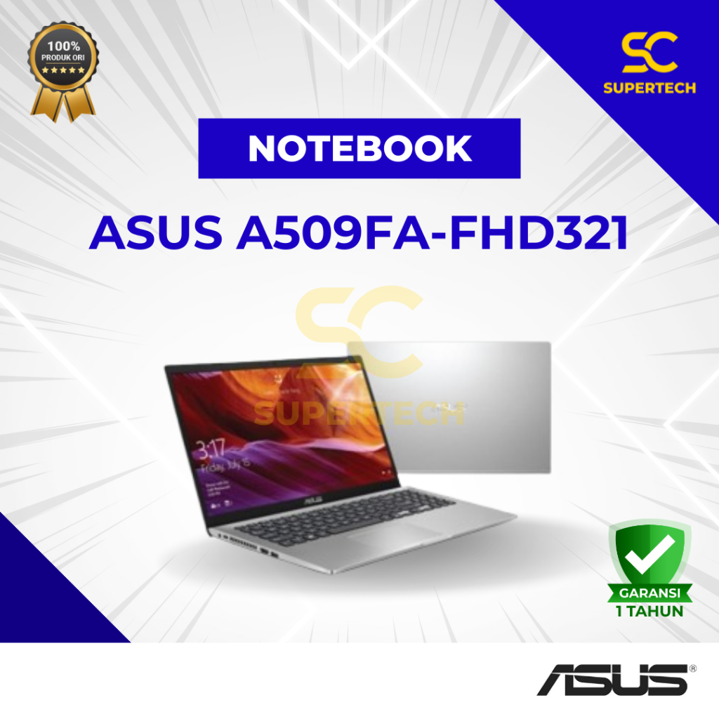 Notebook Asus A509FA-FHD321 I3-10110U 4GB 256PCIEG3 15.6"FHD W10