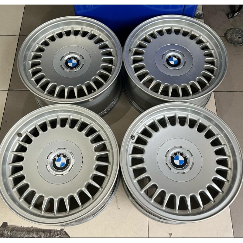 Velg OEM BMW E38 Style 15 Ring 16. Lebar 7.5. Et 20. Pcd 5x120. Dop Original Lengkap. For BMW E34, E