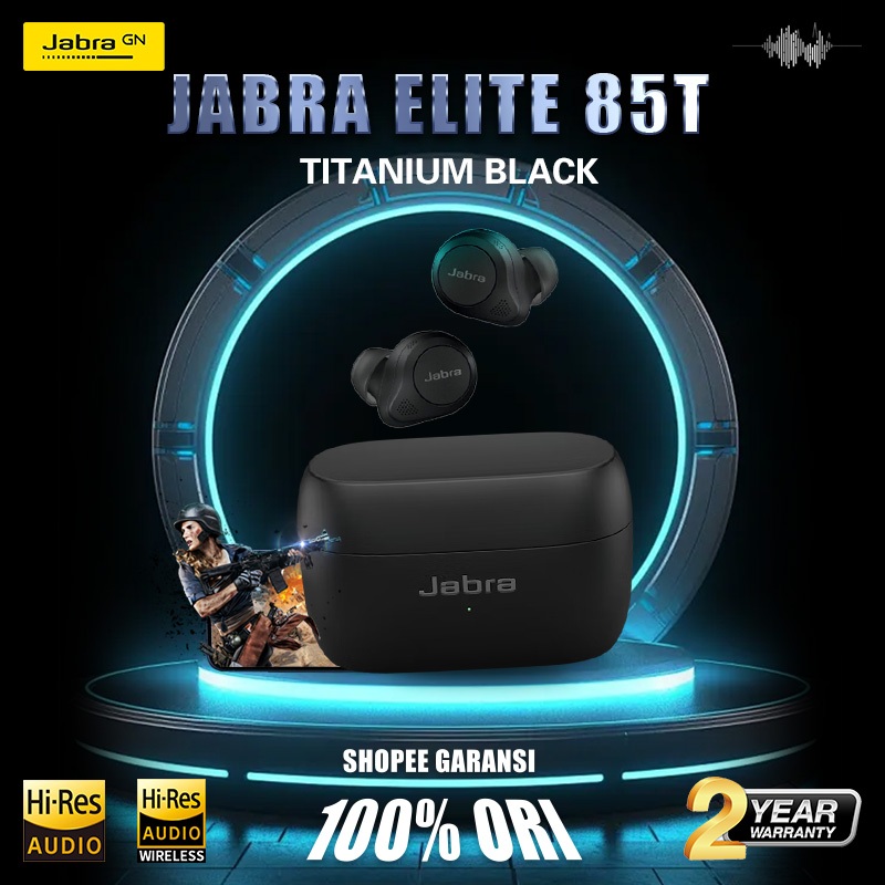 [100%Original] Bluetooth Headset Jabra Elite 85T Wireless Sports Headset Portabel Wireless Charging 