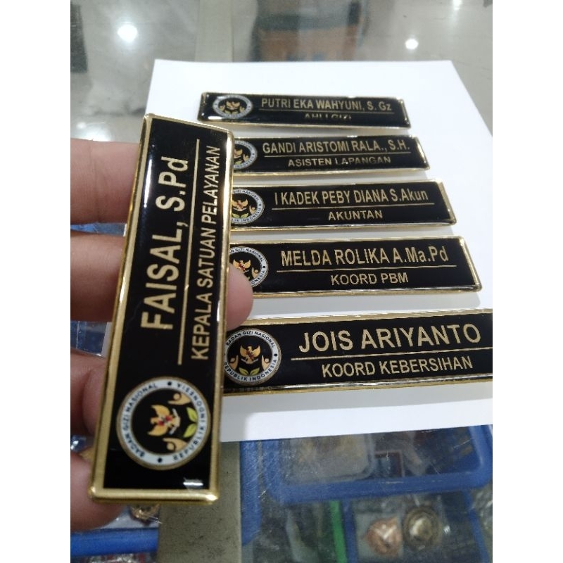 

CTK031 nametag logo Badan Gizi Nasional RI/bahan Kuningan