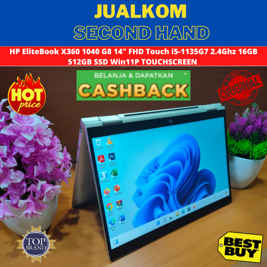 Laptop Second Berkualitas Laptop Bekas Laptop 2 in 1 Laptop Touchscreen HP ELITEBOOK X360