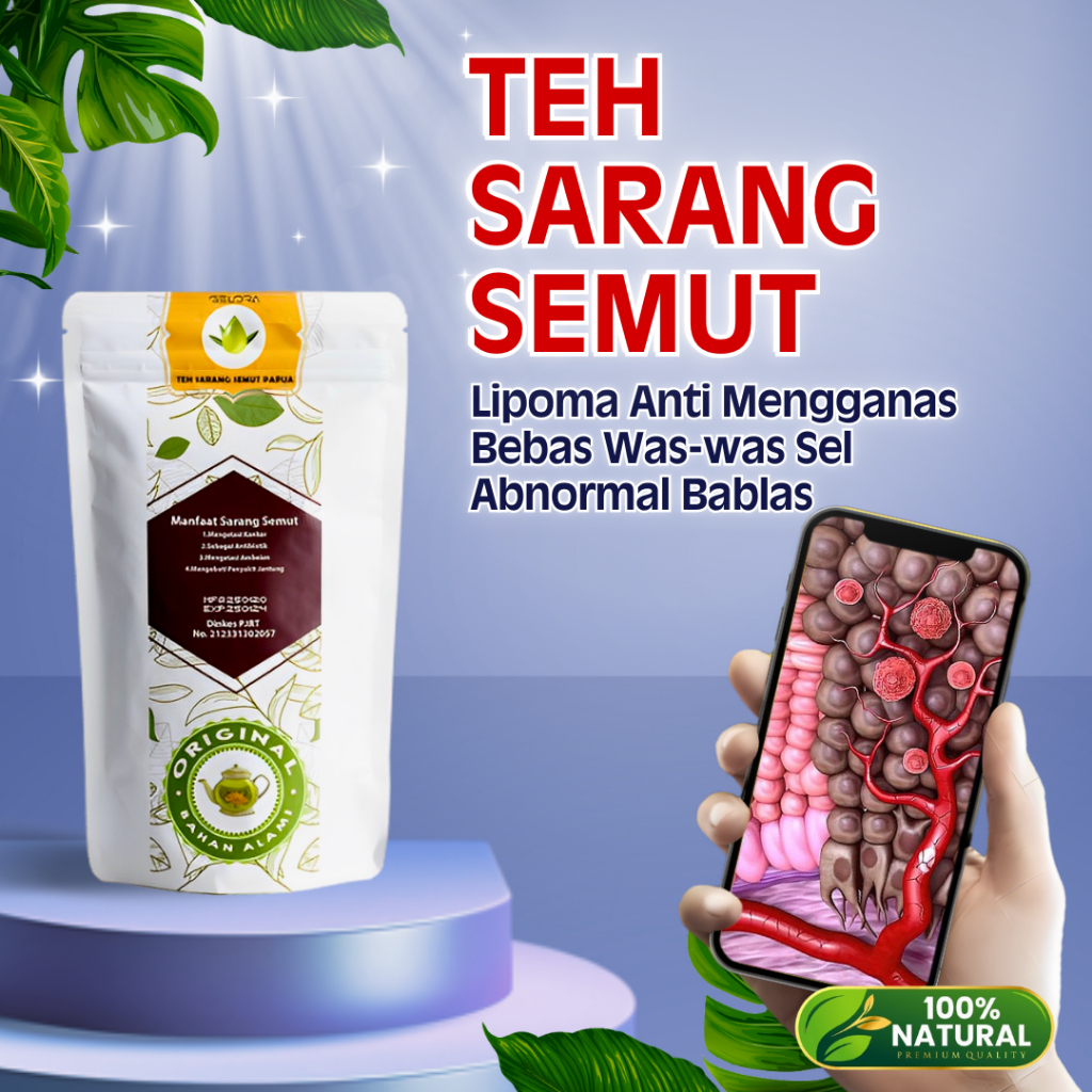 

Teh Herbal Alami Sarang Semut Asli Papua / SARMUT Asli solusi kanker benjolan lipo darah tinggi tumor