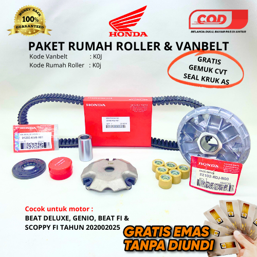 PAKET RUMAH ROLLER GENIO/BEAT LED/SCOOPY 2019-2024 NEW GRATIS VANBELTNYA