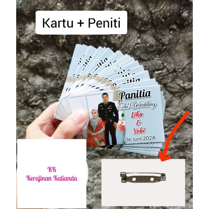 

Kartu Panitia / tanda panitia (kartu + Peniti)