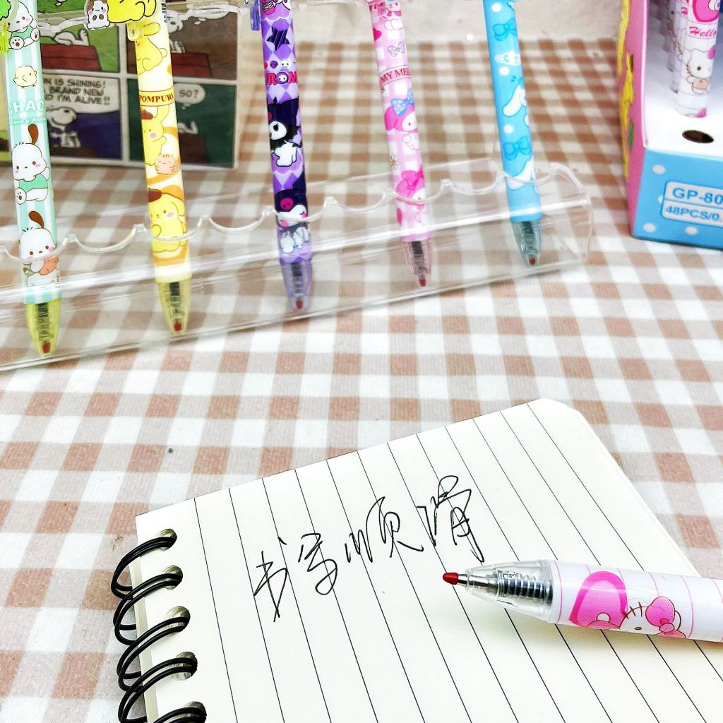 

sg 1 Box (48 Pcs) Pulpen Aesthetic Karakter Sanrio Pena Kator Sekolah Pulpen Murah Barkualitas