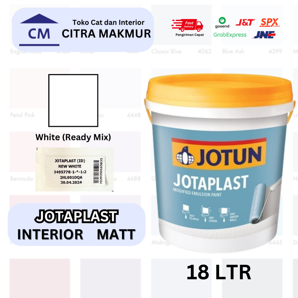 Jotun JOTAPLAST White Putih - 18 Ltr
