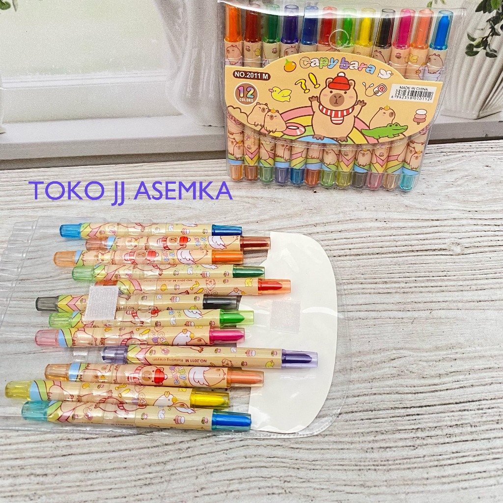

CRAYON TWIST MINI CAPYBARA ISI 12 PCS KR-1831 KARAKTER ALAT TULIS SEKOLAH TERMURAH COD