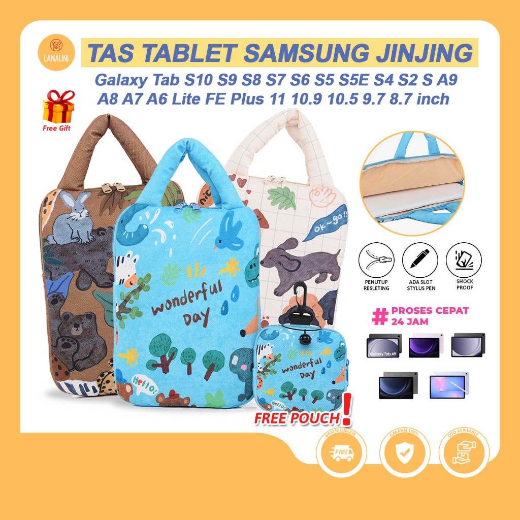 Tas Tablet Jinjing Samsung Galaxy A11 S11 S10Fe A 10 S S2 S3 S4 S5e S6 S7 S8 S9 S10 Plus Ultra Fe Li
