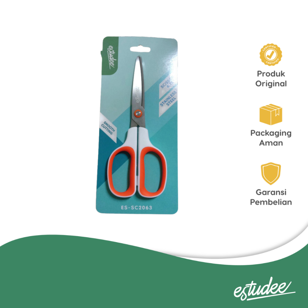 

ESTUDEE SCISSORS 6.75" WHITE ORANGE ES-SC2063