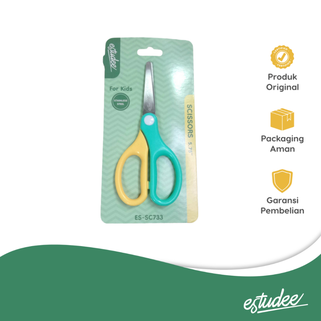 

ESTUDEE SCISSORS SCHOOL DUO 5.75" GREEN YELLOW ES-SC733