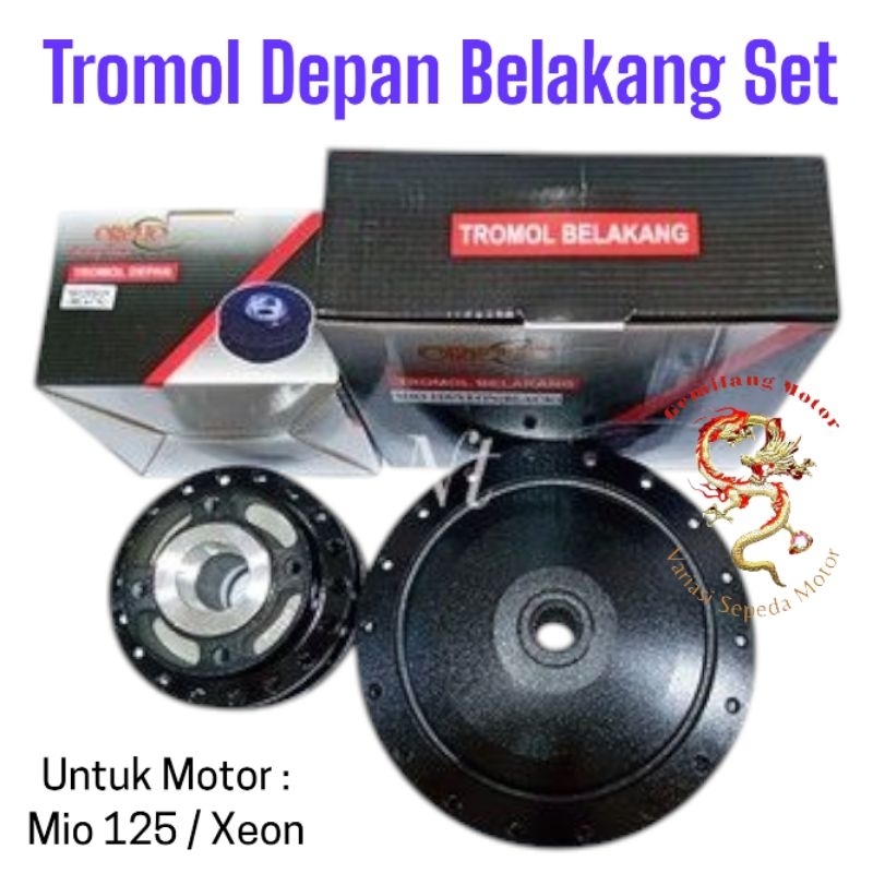 Tromol Depan Belakang Hitam Mio 125 / Xeon Orelio
