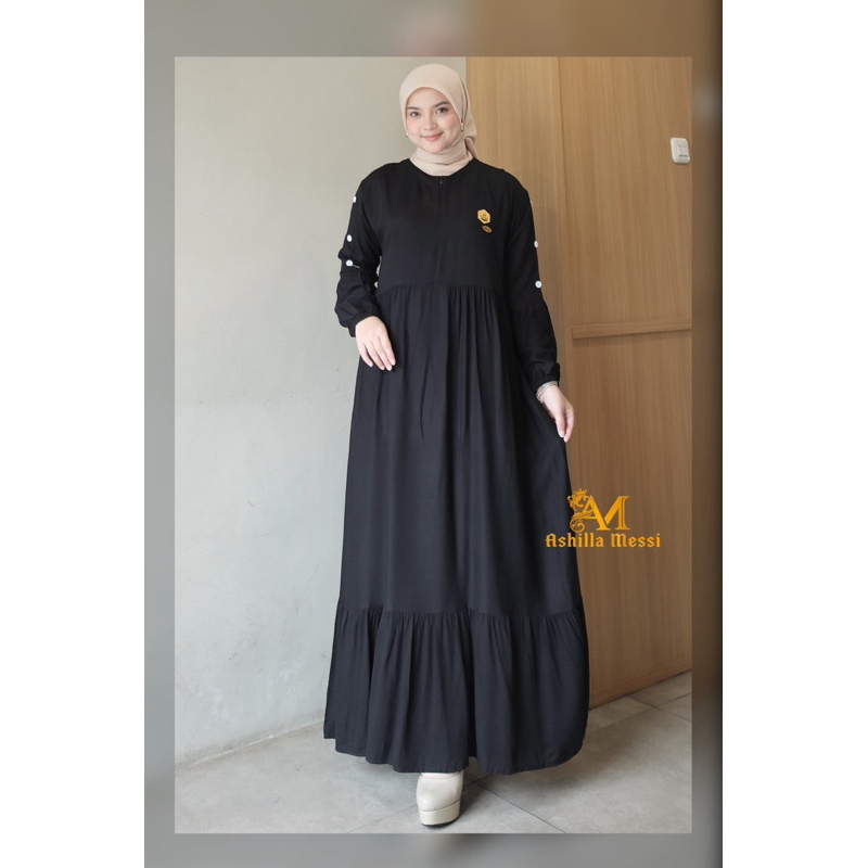 gamis rayon twill / midi rayon twill