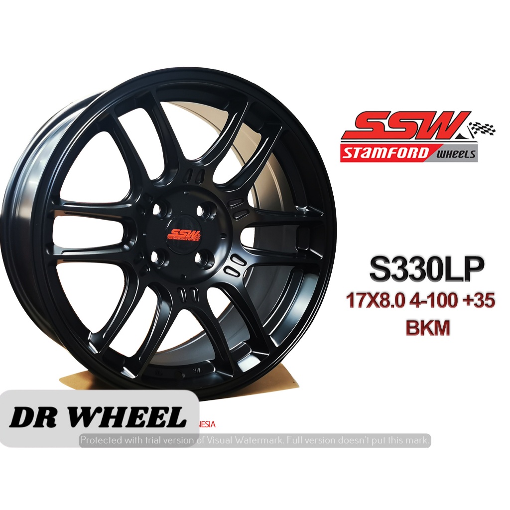 Velg mobil ssw ori thailand ring 17 h4x100 warna black matt bisa tuker tambah