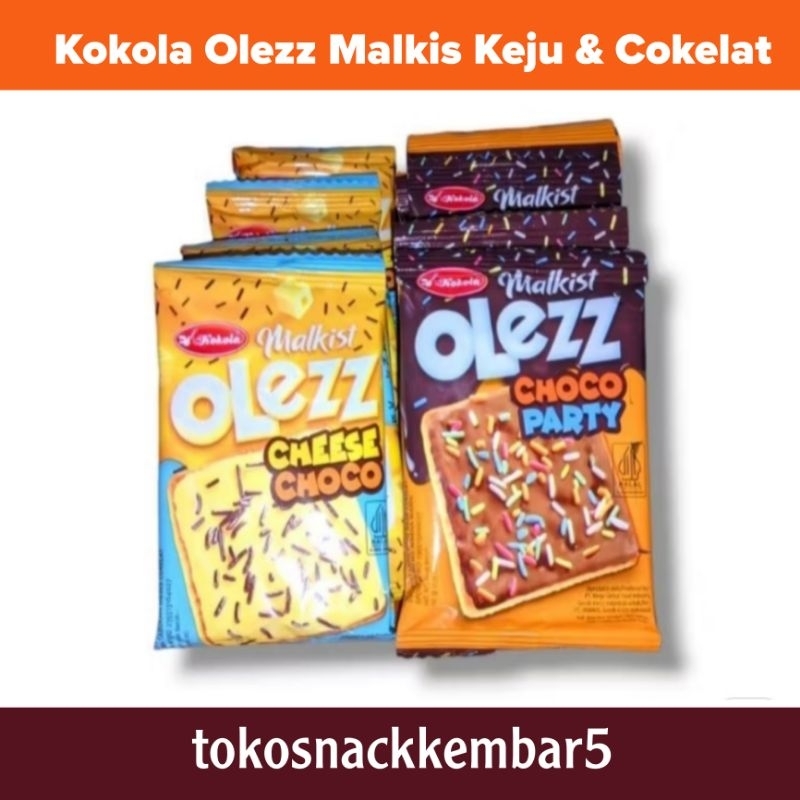 

Kokola Olezz Malkis Salut selimut keju dan coklat 1 renceng isi 10