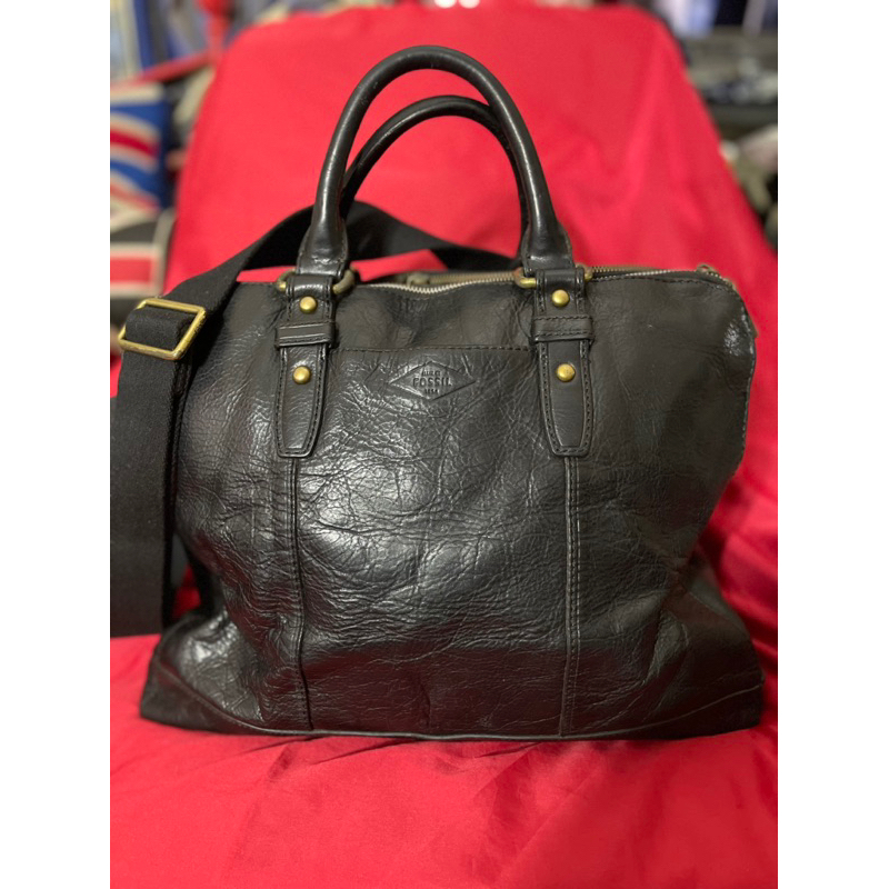 Tas Fossil Kulit mantul Muat laptop Size 30*40cm