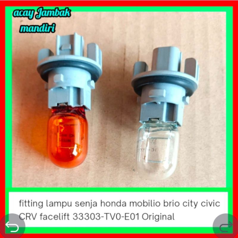 fiting soket lampu senja Honda Mobilio Brio CR-V Civic city  facelift 33303-TVO-E01 2019 up