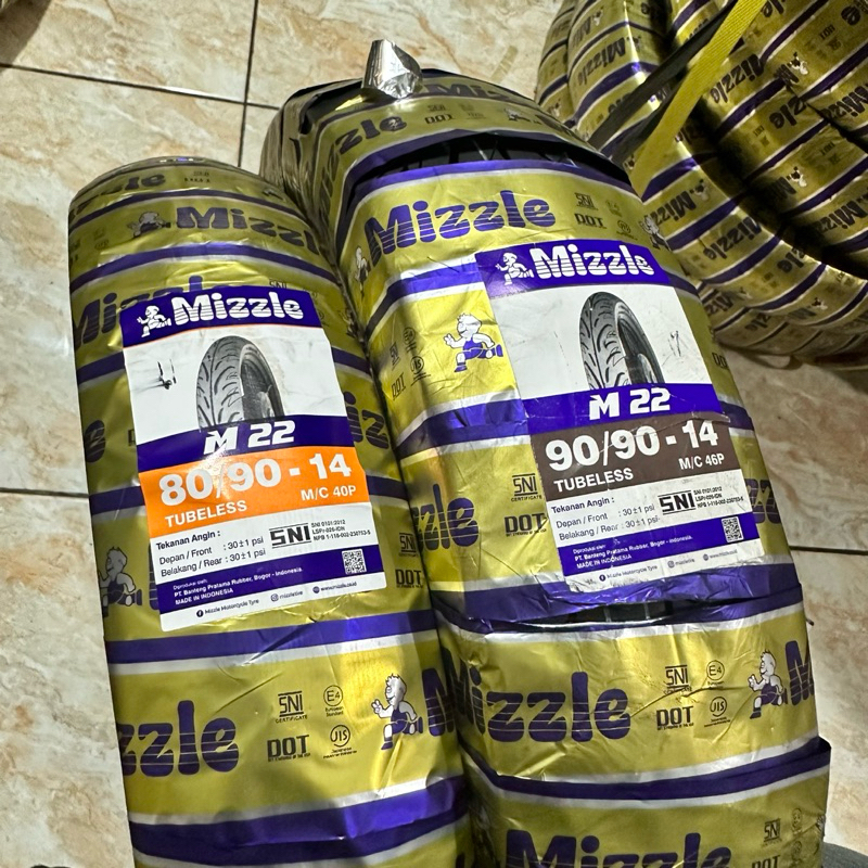 BAN MIZZLE TUBLES MATIC BEAT/VARIO/SCOOPY TERMURAH GROSIR SURABAYA