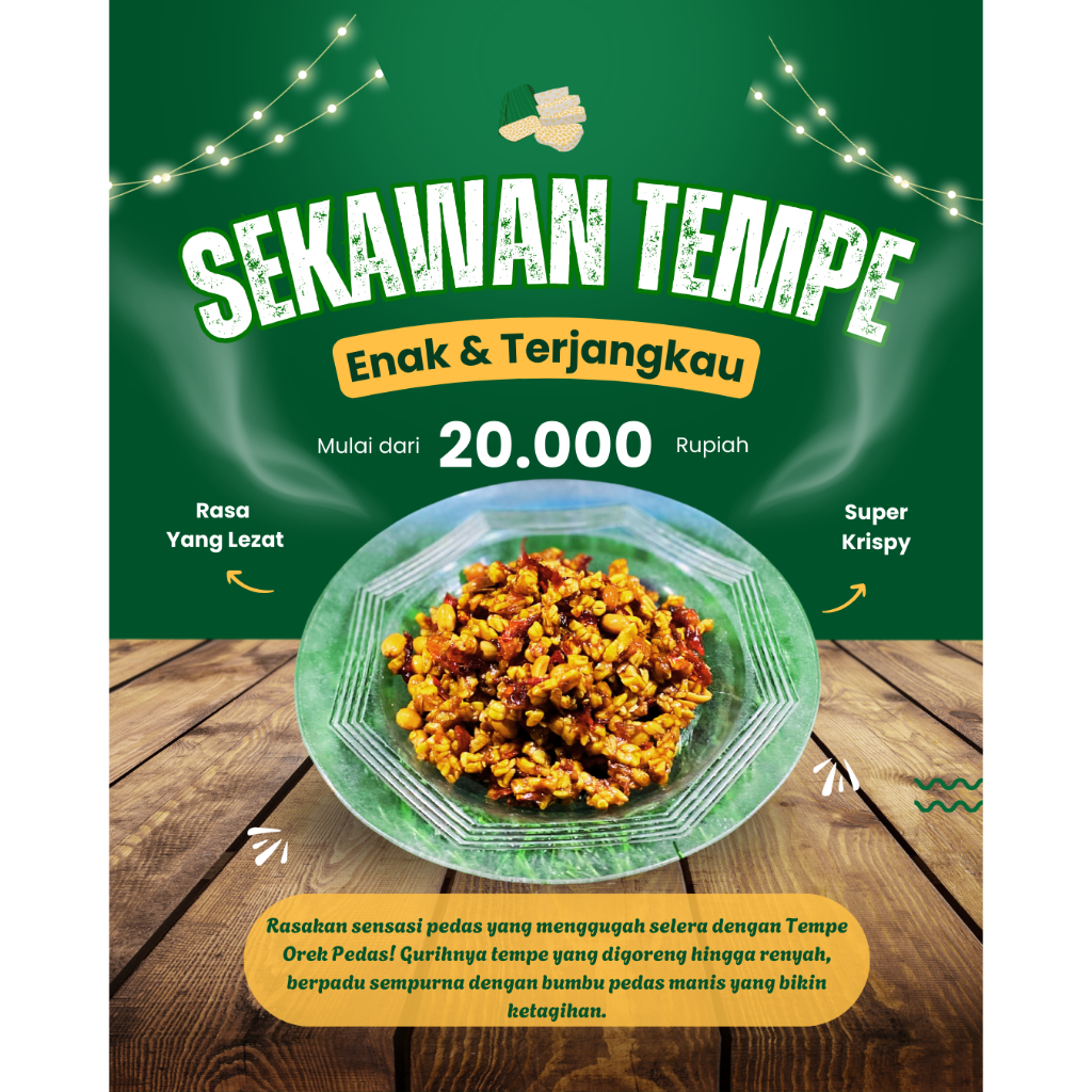 

SEKAWAN TEMPE OREK KRISPI ORIGINAL BALADO SUPER PEDAS