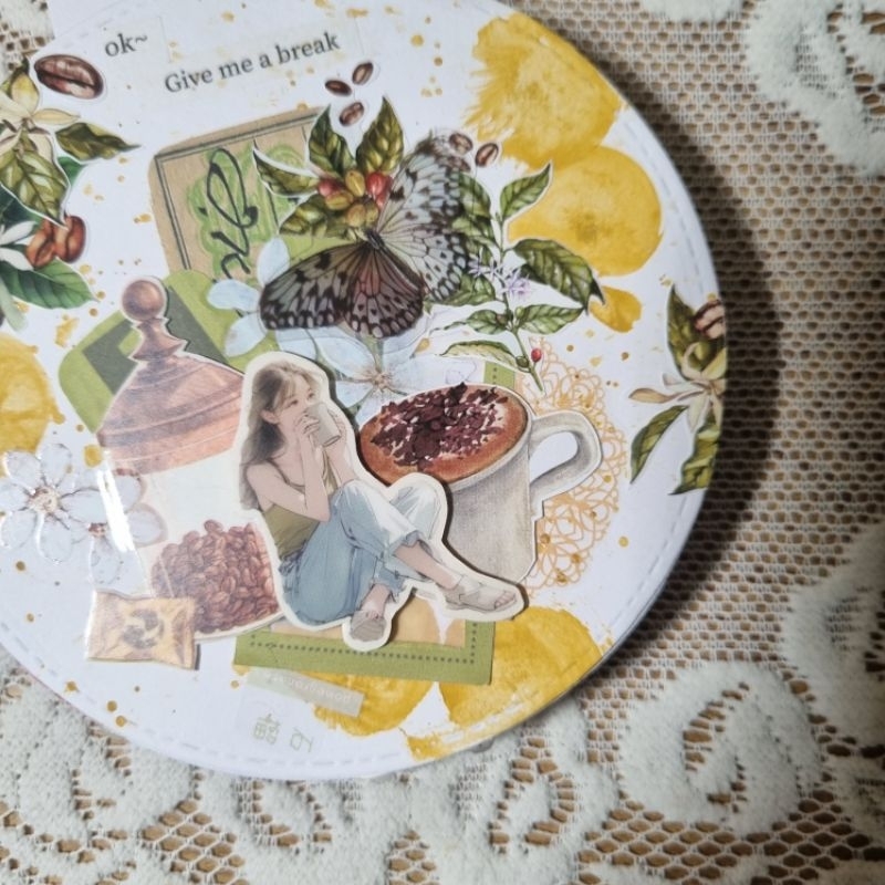 

35 cm Stiker Cewek Wanita Perempuan Belajar Hijau Green Girl Small Sticker Roll