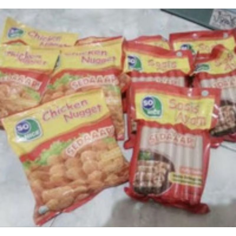 

sosis/ nugget/ hekang pasar pagi flamboyan