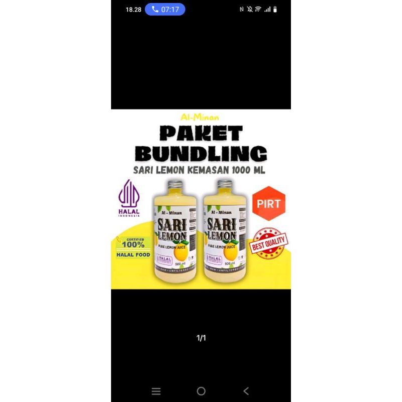 

Sarilemon paket hemat 2 botol 1000 ml