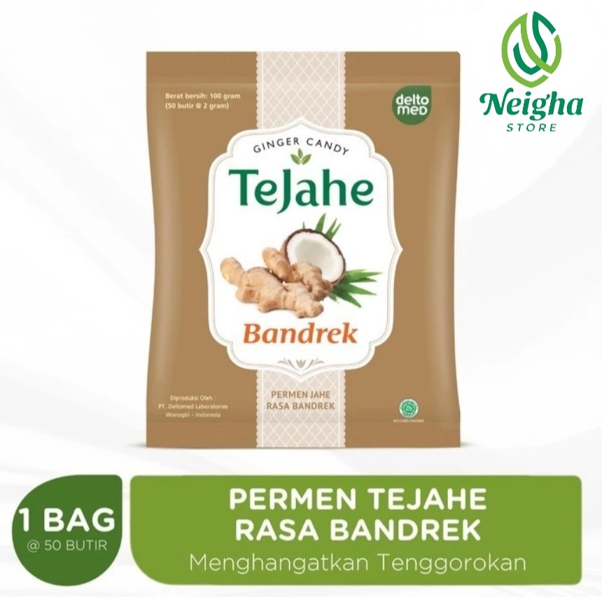 

Permen Herbal Tejahe Rasa Bandrek Jahe & Kelapa Bag 50 Butir Menghangatkan Tubuh Tenggorokan
