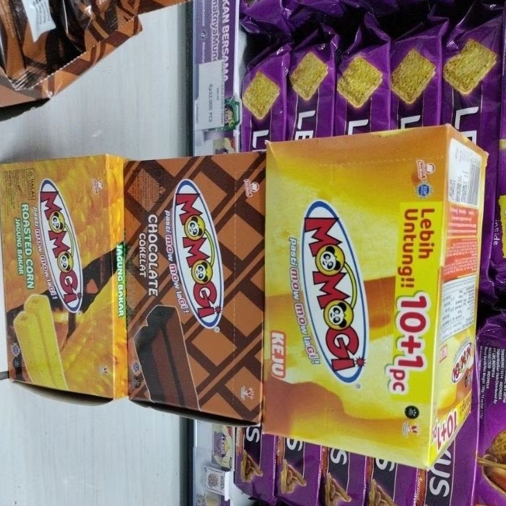 

Momogi jagung bakar,coklat,keju 12 gr isi 10