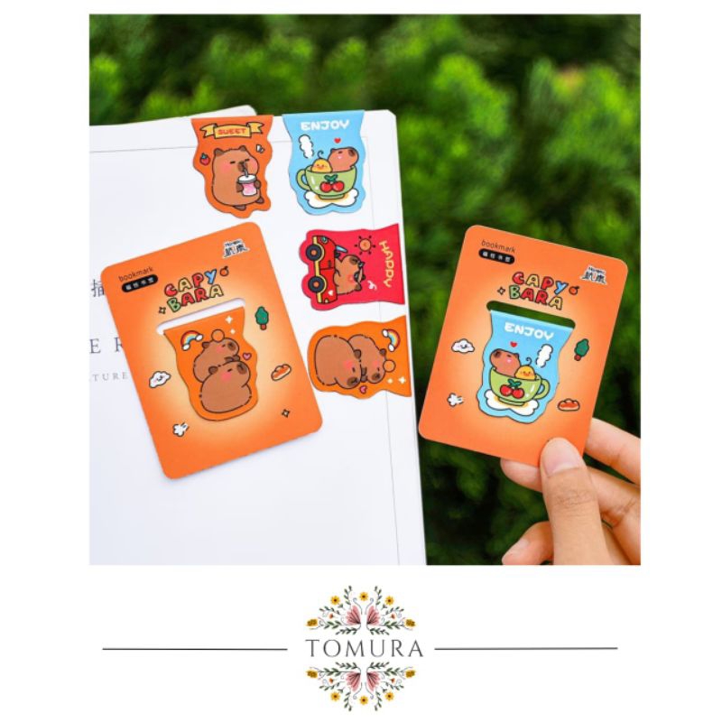 

Pembatas Buku Magnet Capybara Lucu Cute Page Clip Stationary