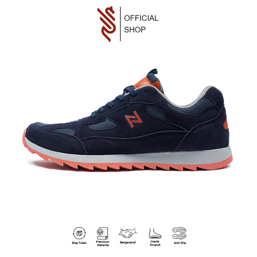 BALMAIN NAVY - Sepatu Sneakers Pria Sporty Man Shoes Naz x Sneakers Pedia